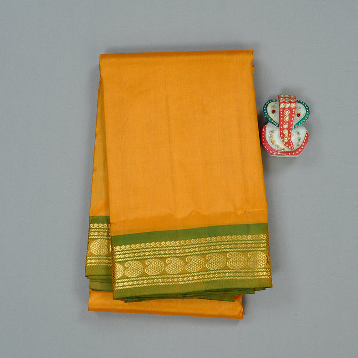Hayagrivas Handloom Kanjivaram Silk Saree in Vibrant Mustard KBD2149C1-26