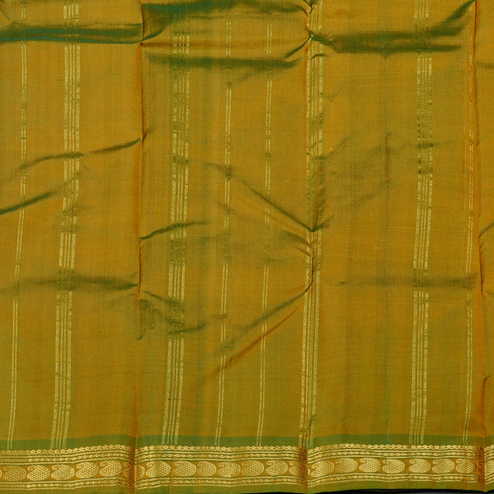 Hayagrivas Handloom Kanjivaram Silk Saree in Vibrant Mustard KBD2149C1-26