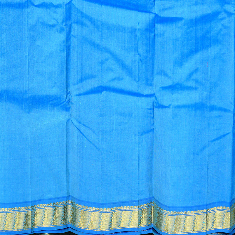 Hayagrivas Lilac Colour Handloom Kanjivaram Silk Saree with Blue Border KBD2149C1-56