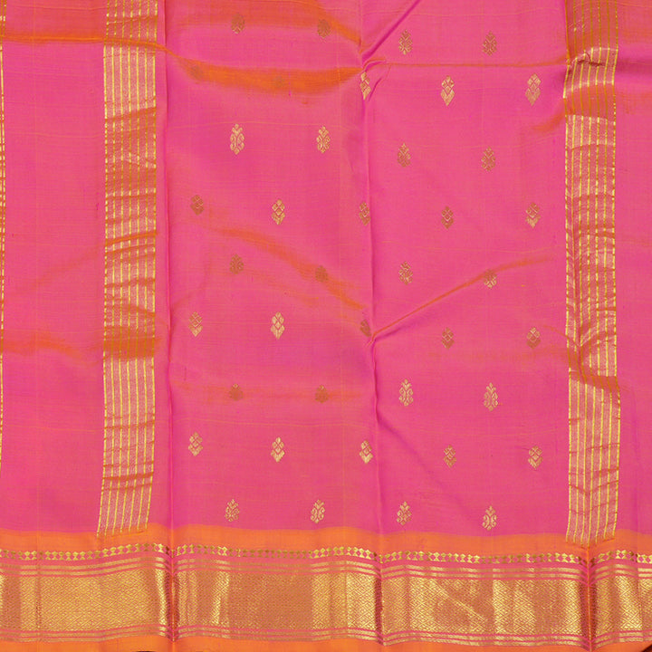 Hayagrivas Rani Pink Pure One-sided border Kanjivaram Silk Saree KBD2151C1-11