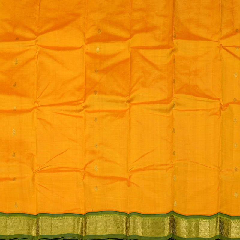 Hayagrivas Handloom Kanjivaram Silk Saree in Golden Mango Yellow KBD2151C1-12