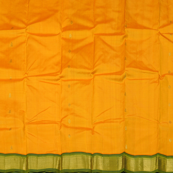 Hayagrivas Handloom Kanjivaram Silk Saree in Golden Mango Yellow KBD2151C1-12