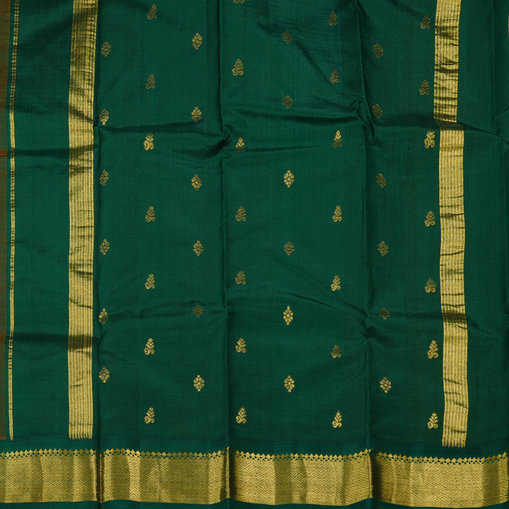 Hayagrivas Handloom Kanjivaram Silk Saree in Golden Mango Yellow KBD2151C1-12