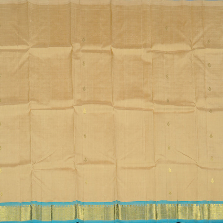 Hayagrivas Sandal Handloom Kanjivaram Silk Saree with Sky Blue Border KBD2151C1-40