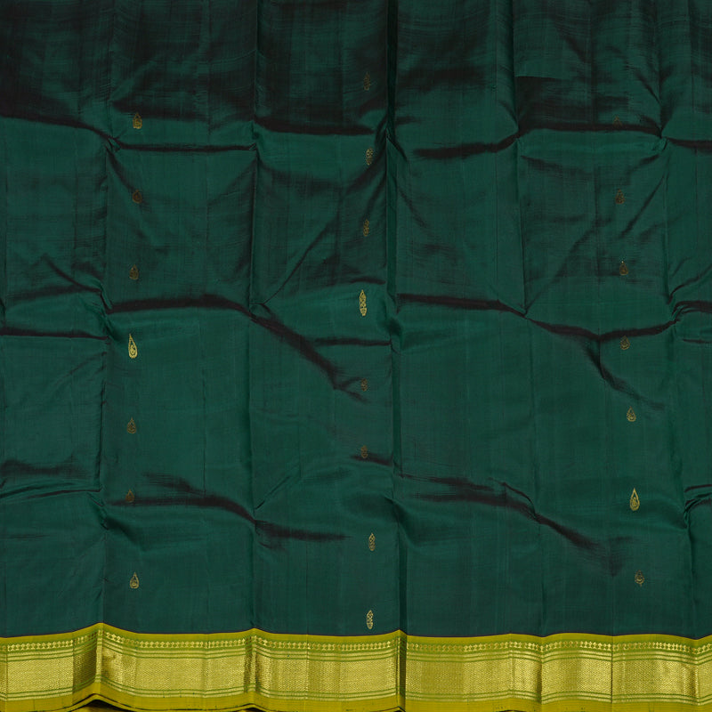 Hayagrivas Purple Handloom Kanjivaram Silk Saree with Sampanga Green Border KBD2151C1-41
