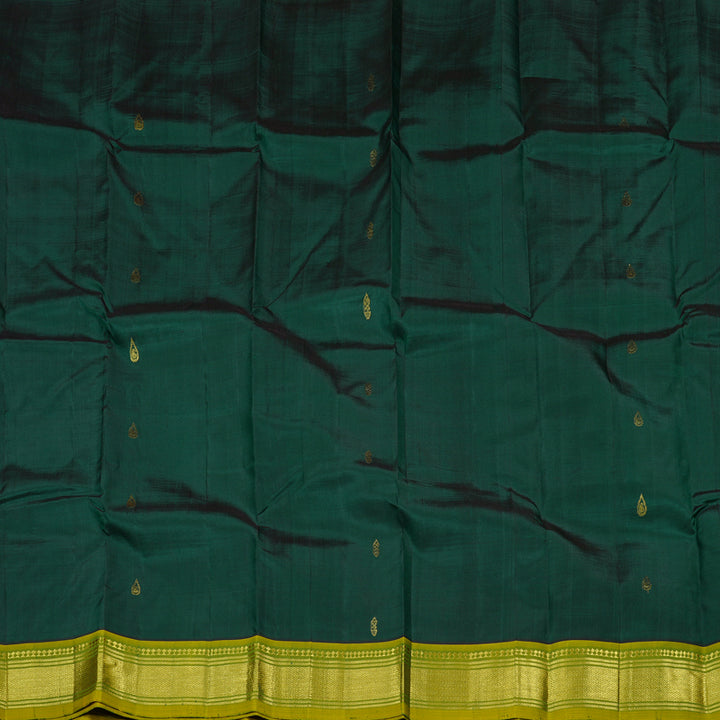 Hayagrivas Purple Handloom Kanjivaram Silk Saree with Sampanga Green Border KBD2151C1-41