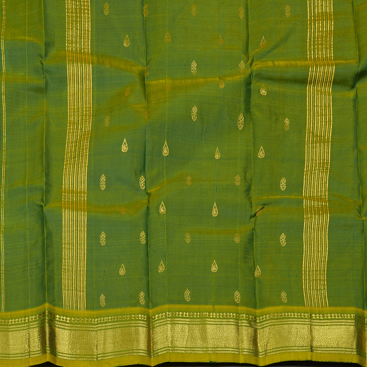Hayagrivas Purple Handloom Kanjivaram Silk Saree with Sampanga Green Border KBD2151C1-41