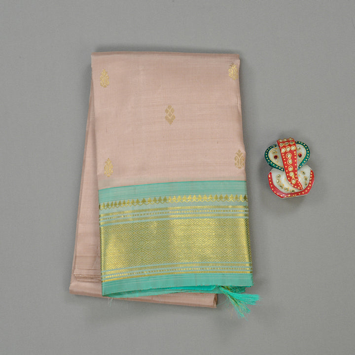 Hayagrivas Handloom Kanjivaram Silk Saree in Serene Beige KBD2151C1-5