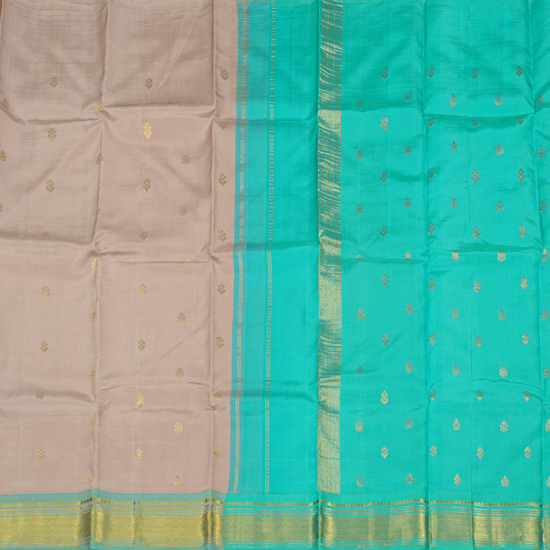 Hayagrivas Handloom Kanjivaram Silk Saree in Serene Beige KBD2151C1-5