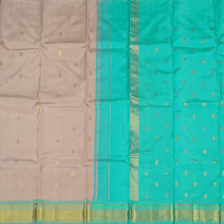 Hayagrivas Handloom Kanjivaram Silk Saree in Serene Beige KBD2151C1-5