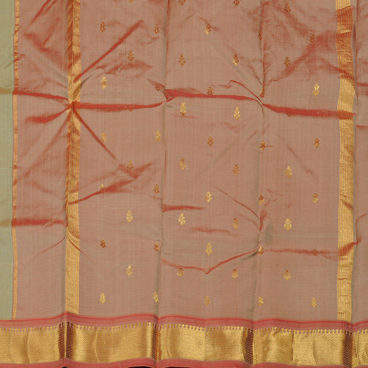 Hayagrivas Handloom Kanjivaram Silk Saree in Elegant Light Pastel Green KBD2151C1-9