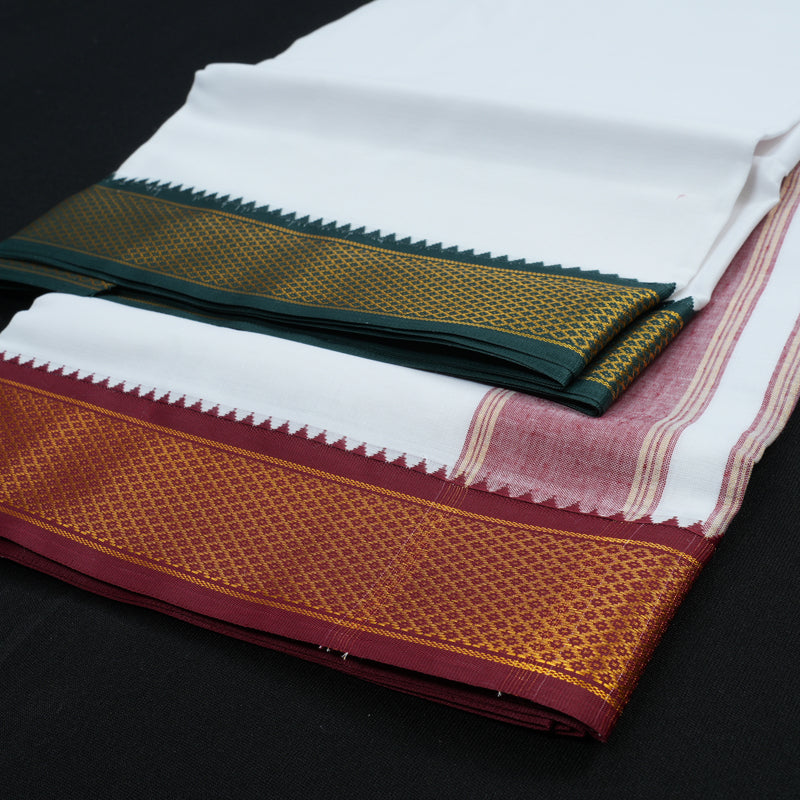 Hayagrivas 8 Mulam Pure Cotton Dhoti KBD2156C4-1