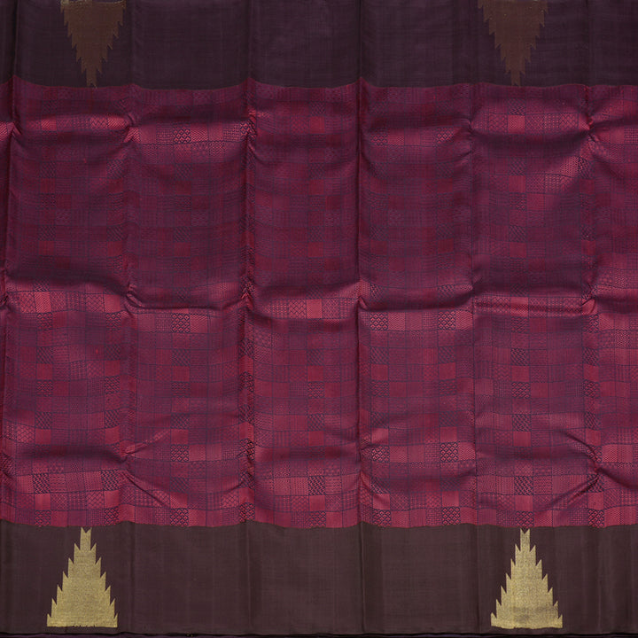 Hayagrivas Plum Purple Handloom Kanjivaram Silk Saree KBD2168C2-1