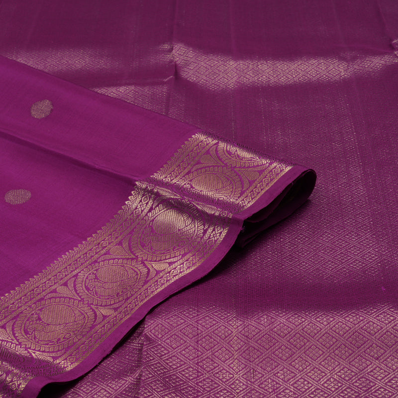 Hayagrivas Handloom Purple Kanjivaram Silk Saree KBD2171C2-6