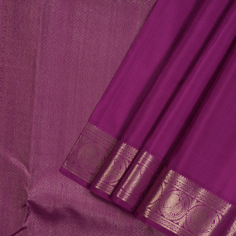 Hayagrivas Handloom Purple Kanjivaram Silk Saree KBD2171C2-6