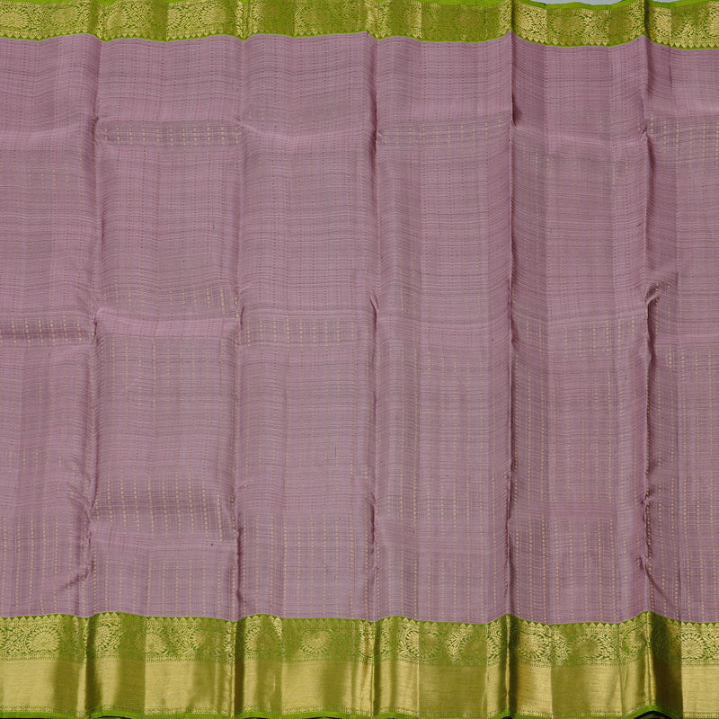 Hayagrivas Rosewood Pink Handloom Kanjivaram Silk Saree with Olive Green Border KBD2171C3-4