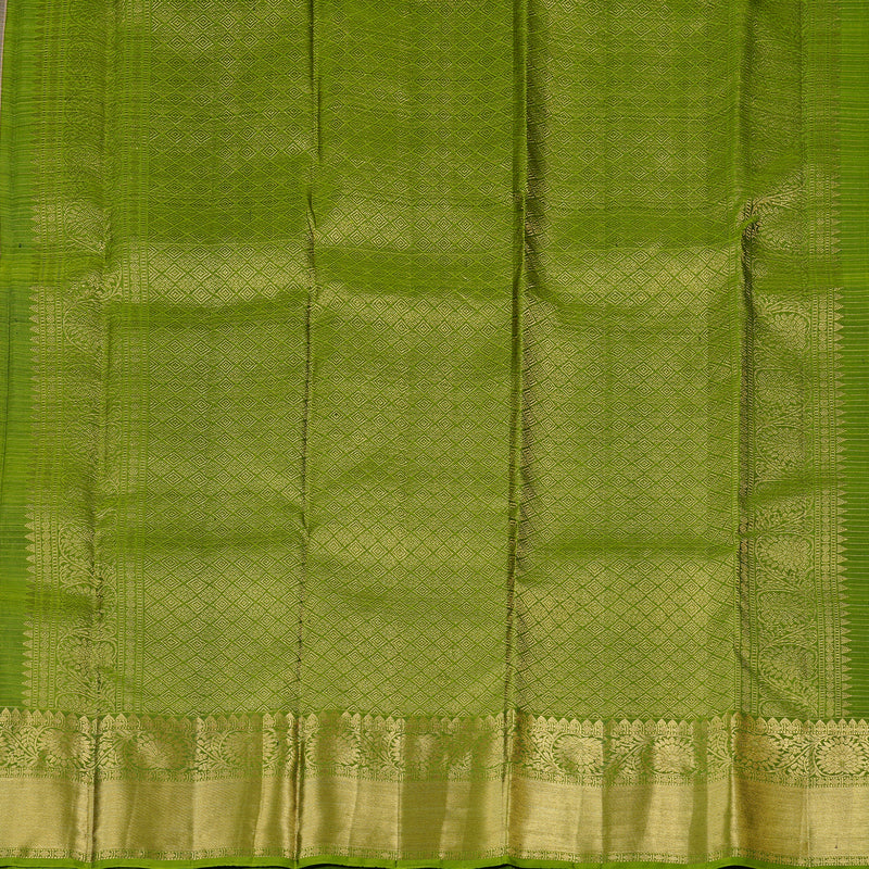 Hayagrivas Rosewood Pink Handloom Kanjivaram Silk Saree with Olive Green Border KBD2171C3-4