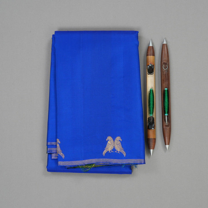 Hayagrivas Blue Handloom Kanjivaram Silk Saree KBD2174C1-2