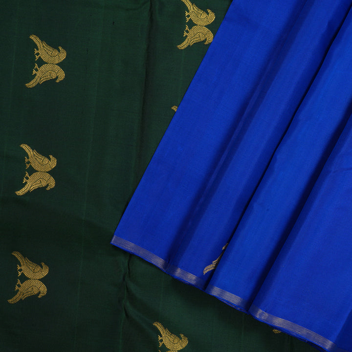 Hayagrivas Blue Handloom Kanjivaram Silk Saree KBD2174C1-2