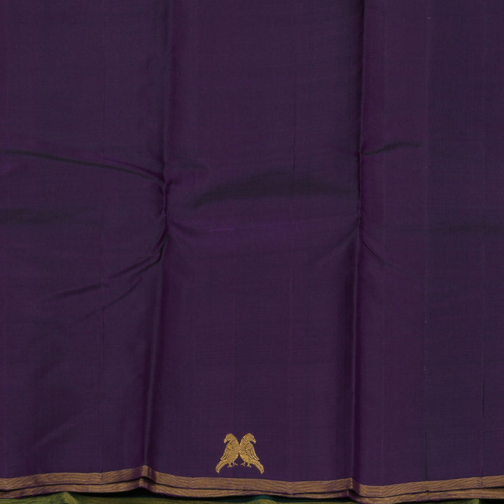 Hayagrivas Bottle Green Handloom Kanjivaram Silk Saree KBD2174C1-5