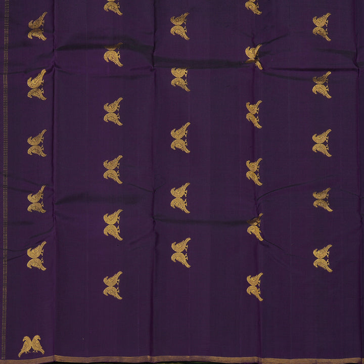 Hayagrivas Bottle Green Handloom Kanjivaram Silk Saree KBD2174C1-5