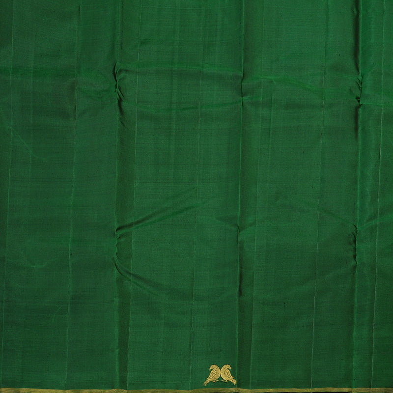 Hayagrivas Handloom Kanjivaram Silk saree in Purple with Dark Green KBE291E4-2