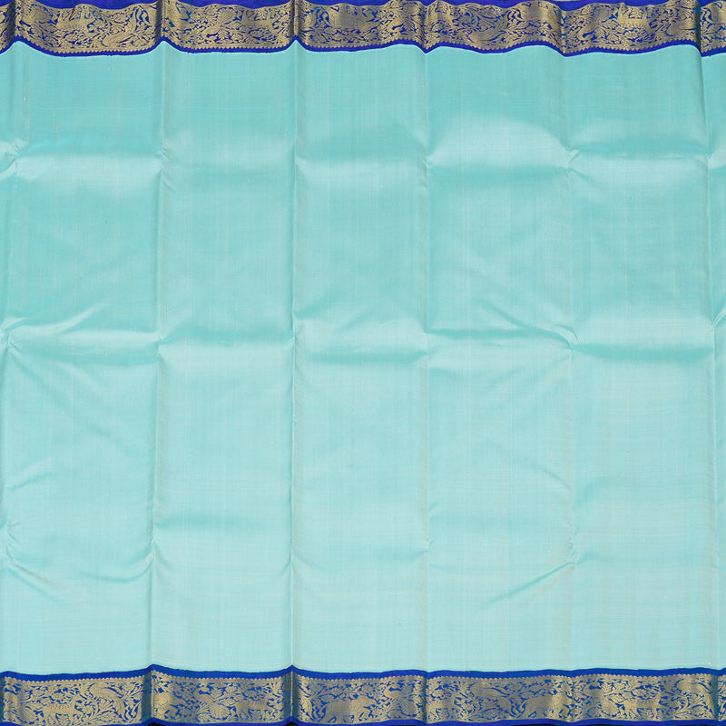 Hayagrivas Handloom Kanjivaram Silk Saree in Dreamy Light Pastel Blue KBD2175C2-1