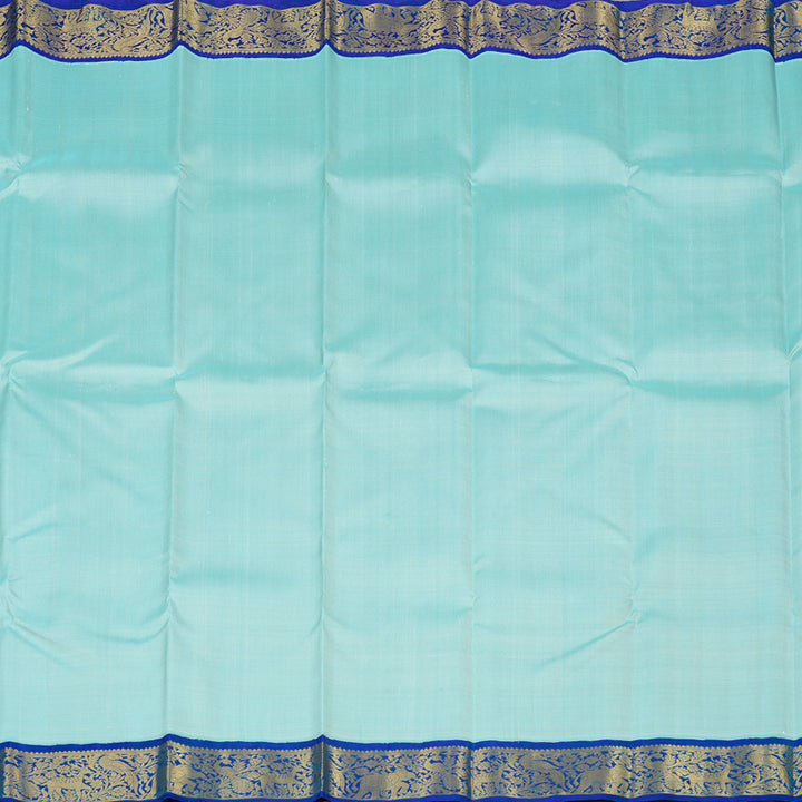 Hayagrivas Handloom Kanjivaram Silk Saree in Dreamy Light Pastel Blue KBD2175C2-1