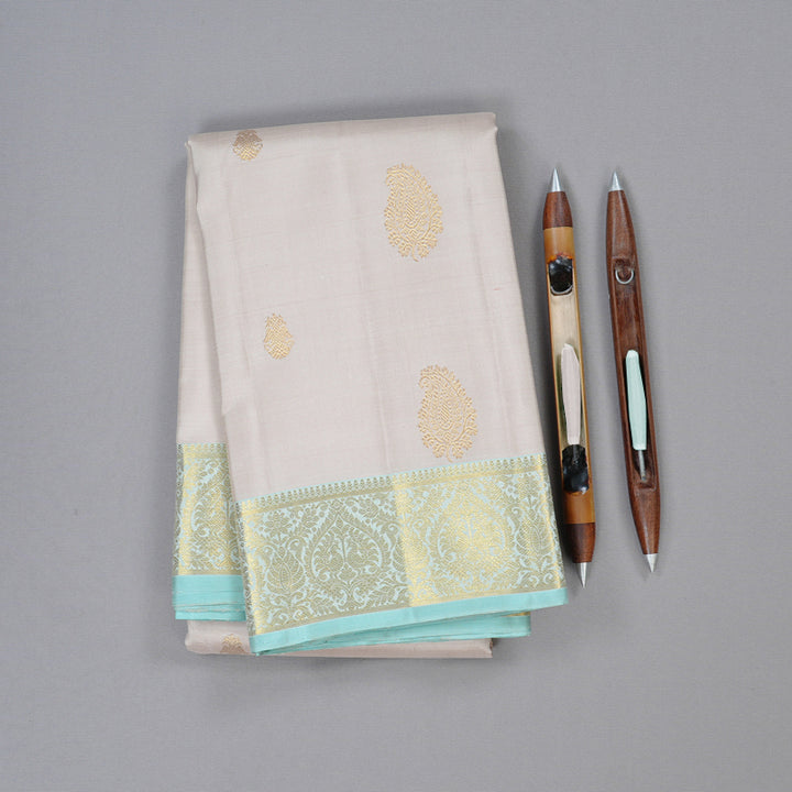 Hayagrivas Handloom Kanjivaram Silk Saree in Versatile Beige KBD2175C5-1