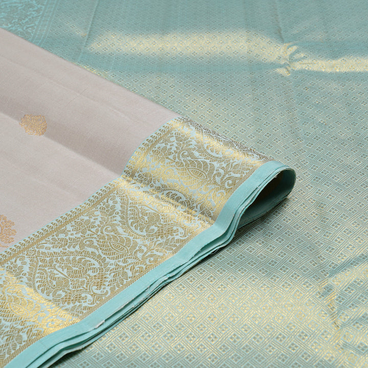 Hayagrivas Handloom Kanjivaram Silk Saree in Versatile Beige KBD2175C5-1