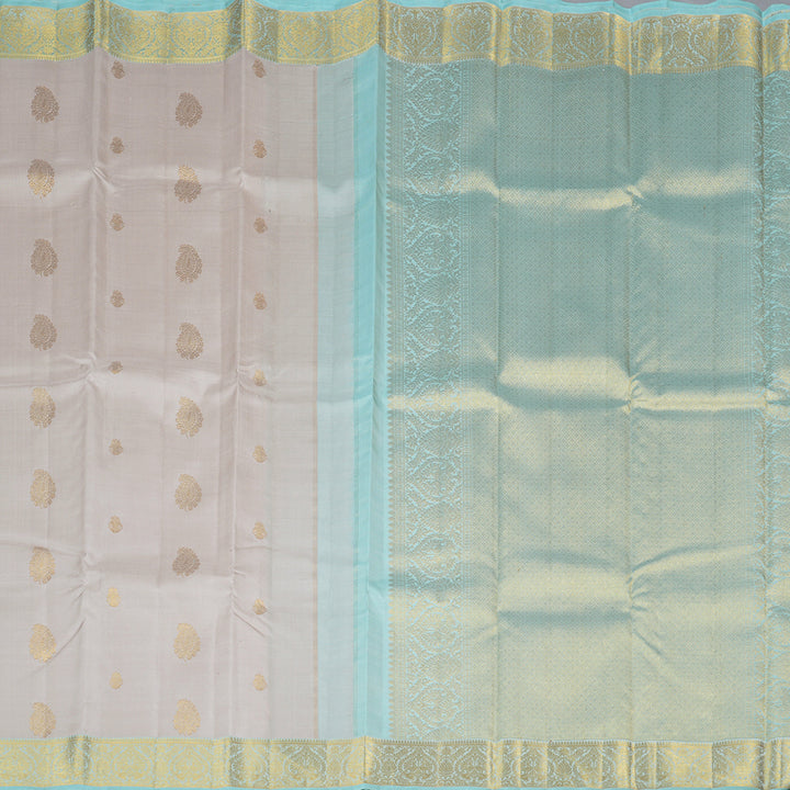 Hayagrivas Handloom Kanjivaram Silk Saree in Versatile Beige KBD2175C5-1