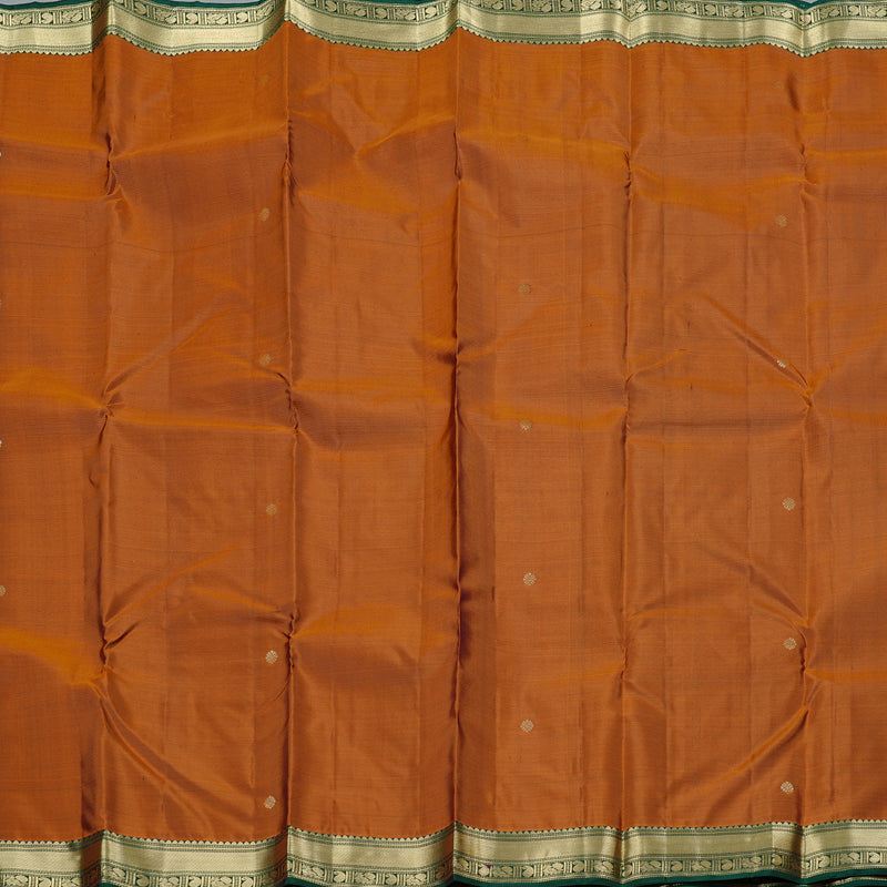 Hayagrivas Handloom Kanjivaram Silk Saree in Timeless Burnt Orange KBD2176C1-2