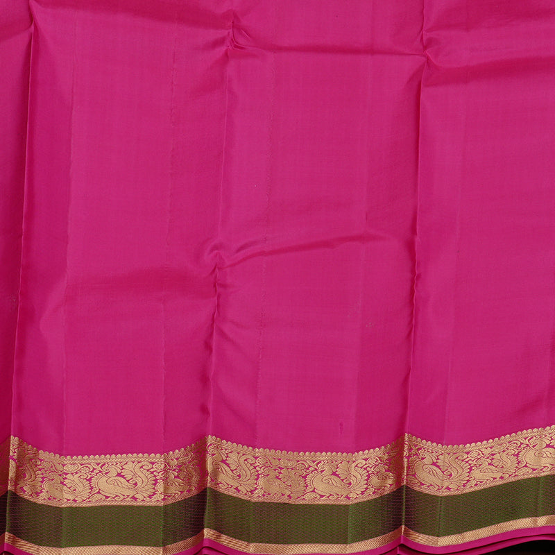 Hayagrivas Handloom Kanjivaram Silk Saree in Soft Orangish Pink KBD2176C2-12