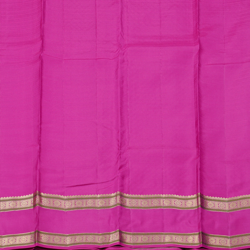 Hayagrivas Orangish Pink Handloom Kanjivaram Silk Saree with Pink Border KBD2176C3-2