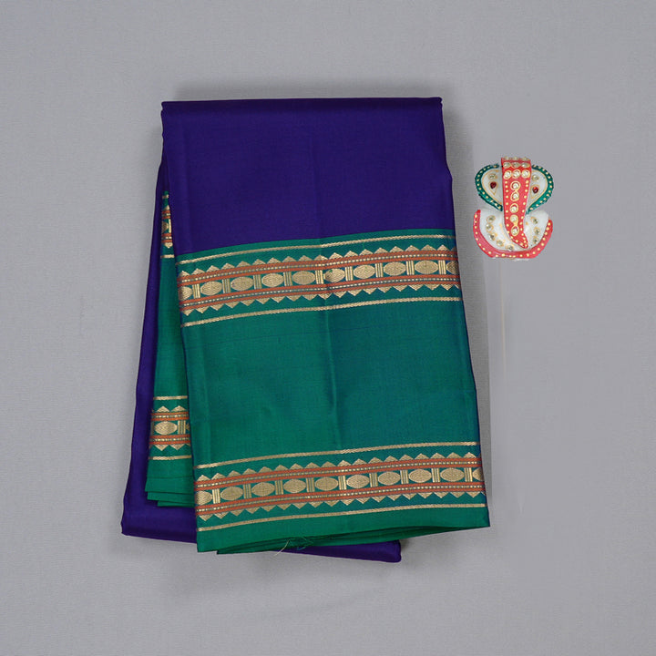 Hayagrivas Handloom Kanjivaram Silk Saree in Bold Blue KBD2176C3-3