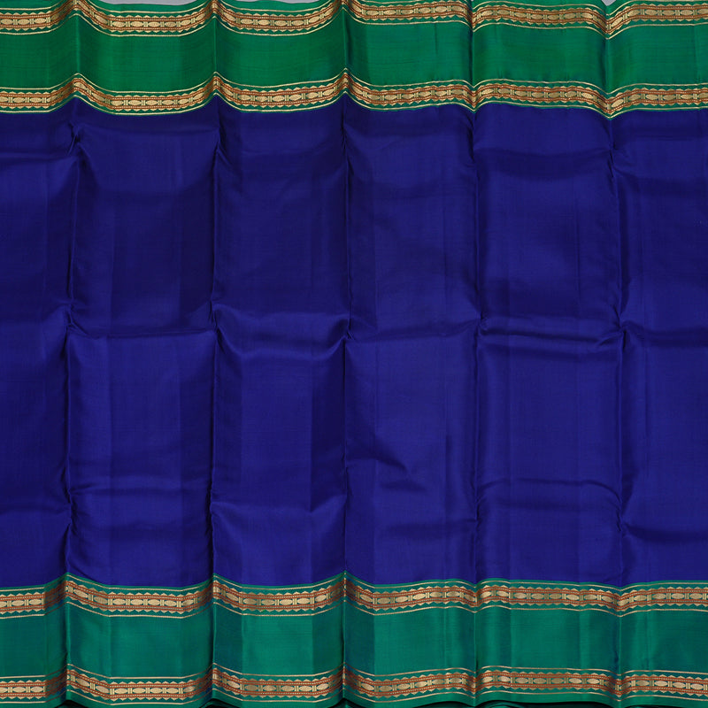 Hayagrivas Handloom Kanjivaram Silk Saree in Bold Blue KBD2176C3-3