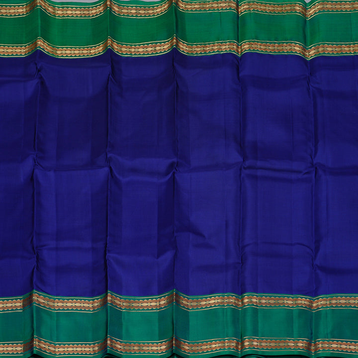 Hayagrivas Handloom Kanjivaram Silk Saree in Bold Blue KBD2176C3-3