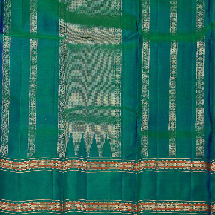 Hayagrivas Handloom Kanjivaram Silk Saree in Bold Blue KBD2176C3-3