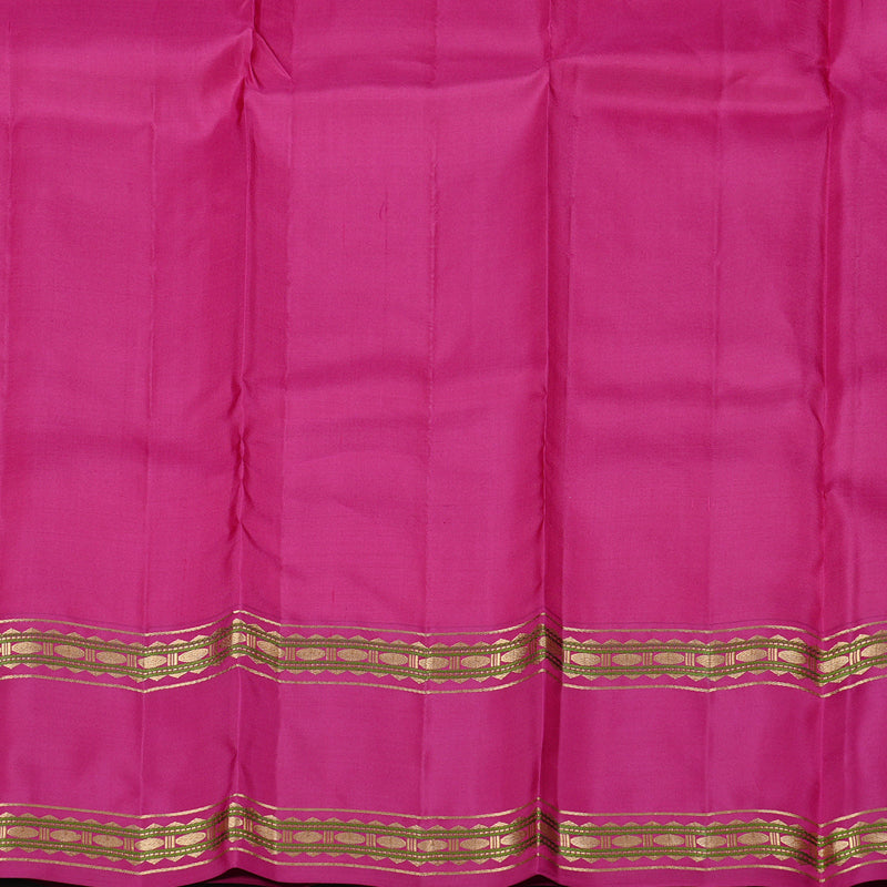 Hayagrivas Orangish Pink Handloom Kanjivaram Silk Saree with Pink Border KBD2176C3-7