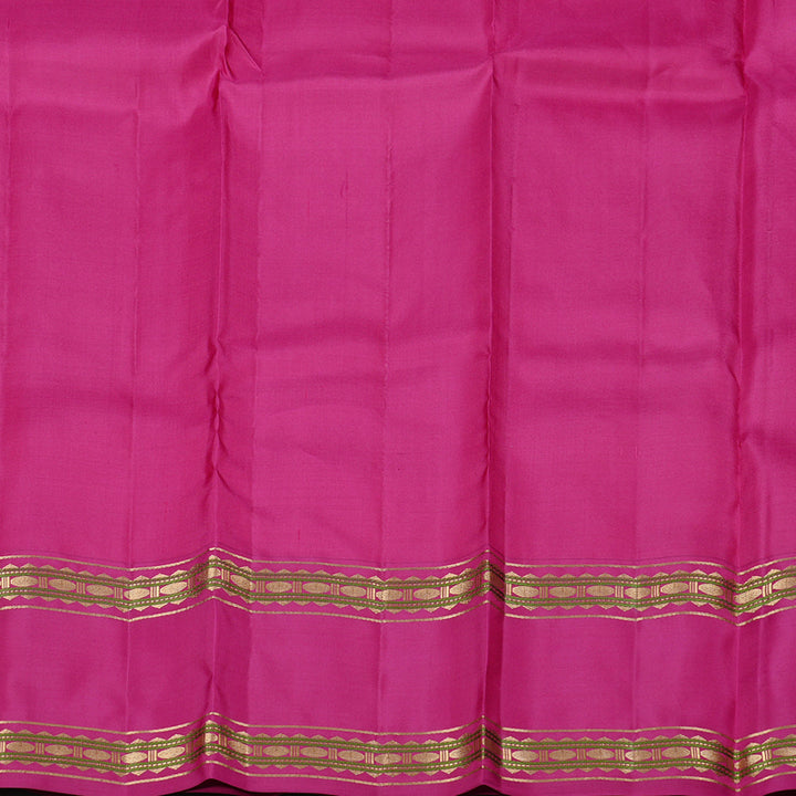Hayagrivas Orangish Pink Handloom Kanjivaram Silk Saree with Pink Border KBD2176C3-7