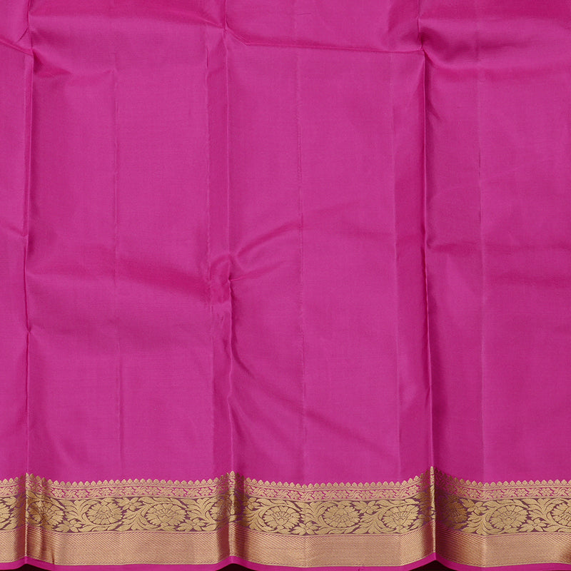 Hayagrivas Purple Handloom Kanjivaram Silk Saree with Pink Border KBD2176C4-2