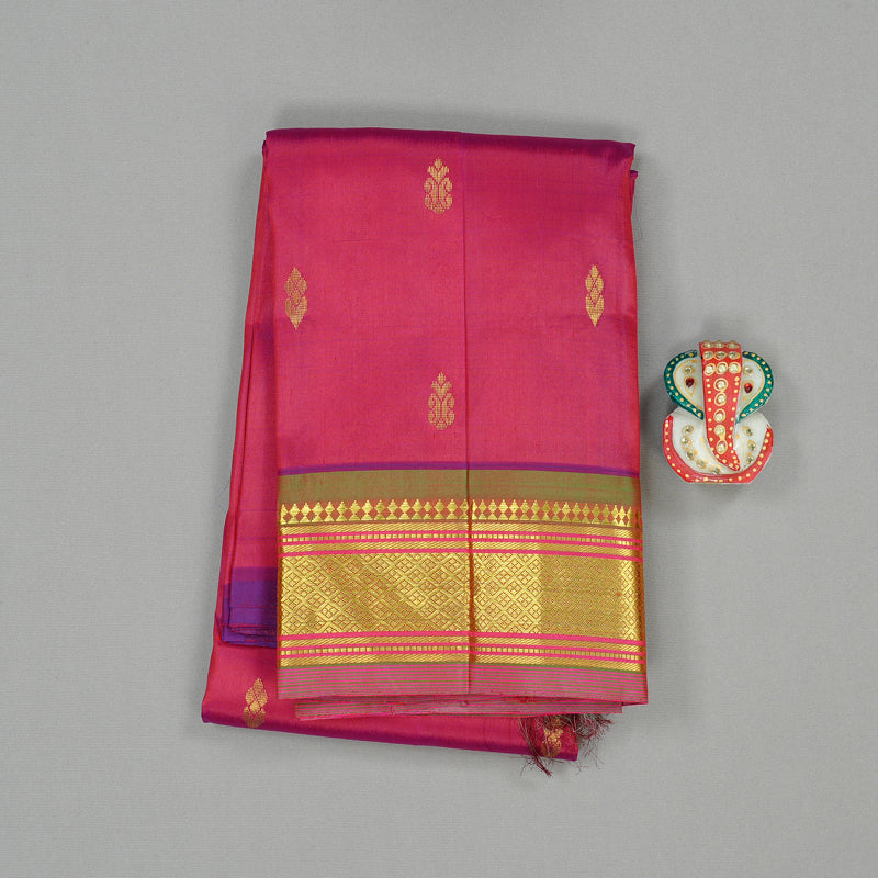 Hayagrivas Purple Handloom Kanjivaram Silk Saree with Mandhalir Border KBD2177C2-11