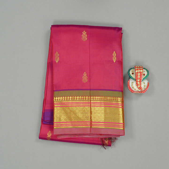Hayagrivas Purple Handloom Kanjivaram Silk Saree with Mandhalir Border KBD2177C2-11