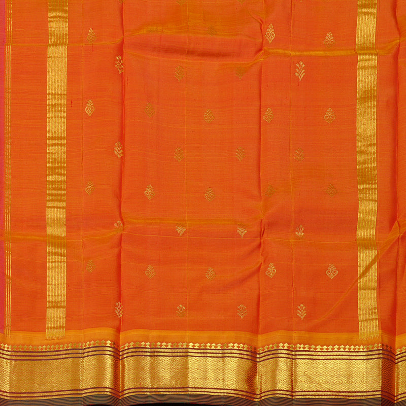 Hayagrivas Handloom Pure Kanjivaram Silk Saree in Charming Reddish Pink KBD2177C2-12