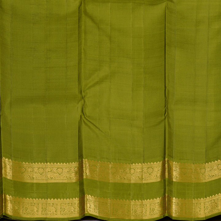 Hayagrivas Handloom Kanjivaram Silk Saree in Turquoise -blue KBD2178C3-2