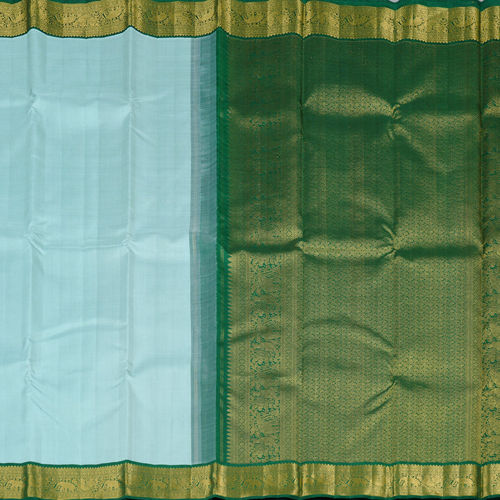 Hayagrivas Handloom Kanjivaram Silk Saree in Soothing Pastel Blue KBD2178C5-1