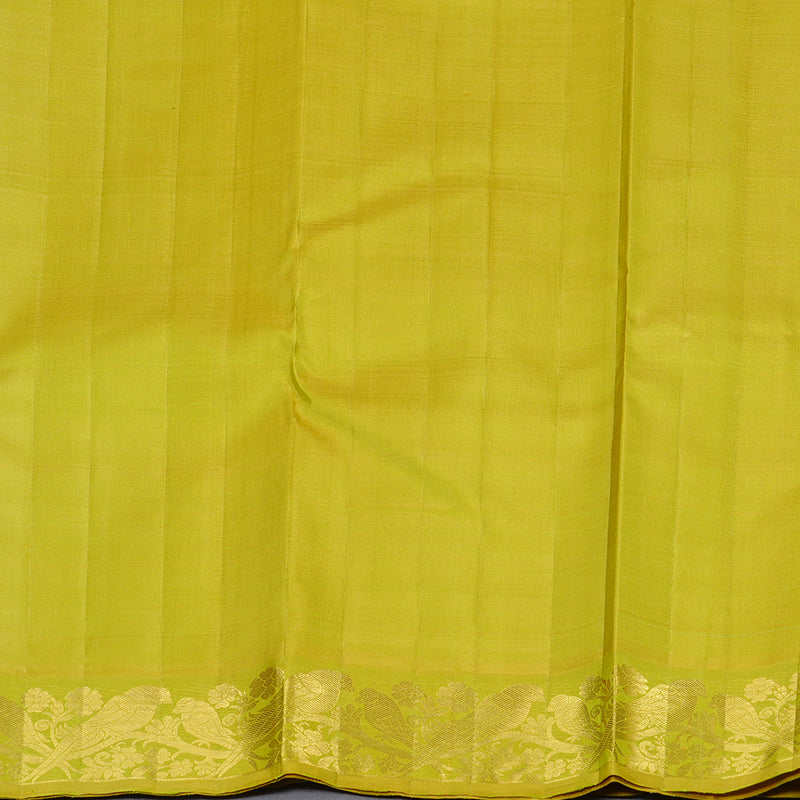 Hayagrivas Handloom Kanjivaram Silk Saree in Lustrous Silver Grey KBD2178C5-3
