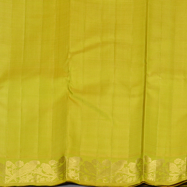 Hayagrivas Handloom Kanjivaram Silk Saree in Lustrous Silver Grey KBD2178C5-3