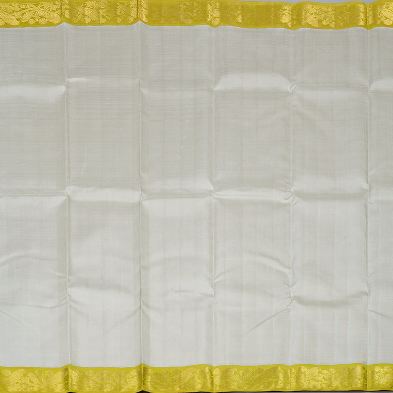 Hayagrivas Handloom Kanjivaram Silk Saree in Lustrous Silver Grey KBD2178C5-3
