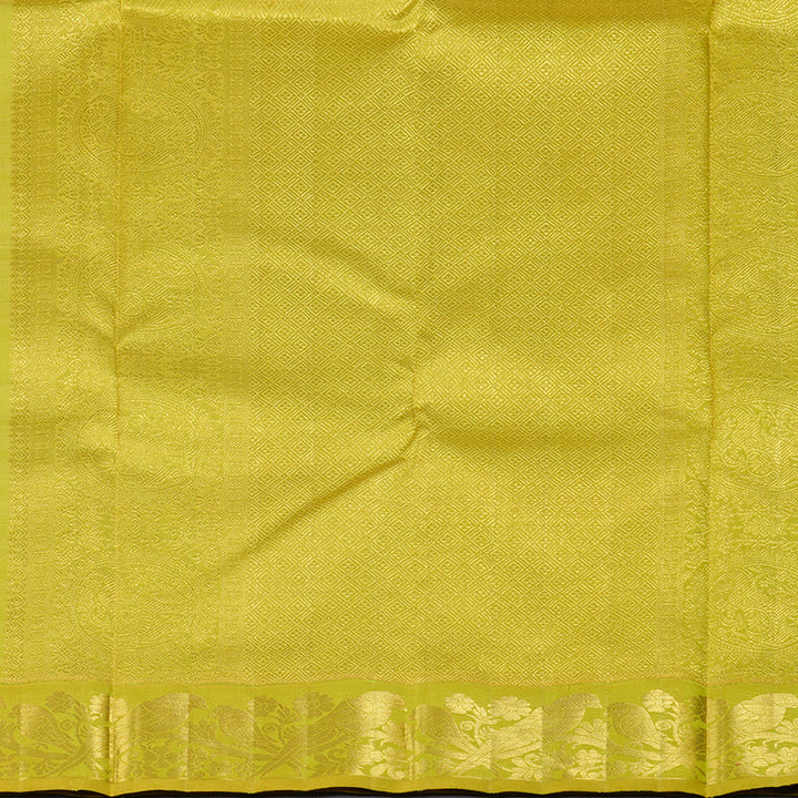 Hayagrivas Handloom Kanjivaram Silk Saree in Lustrous Silver Grey KBD2178C5-3